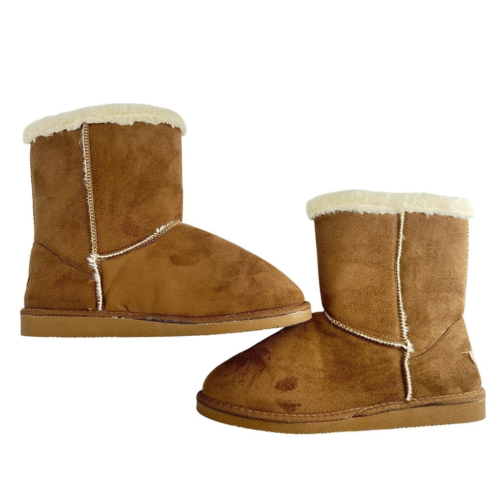 US Sport Faux Fur Lined Winter Boots Brown Size 9 Cozy short boot height